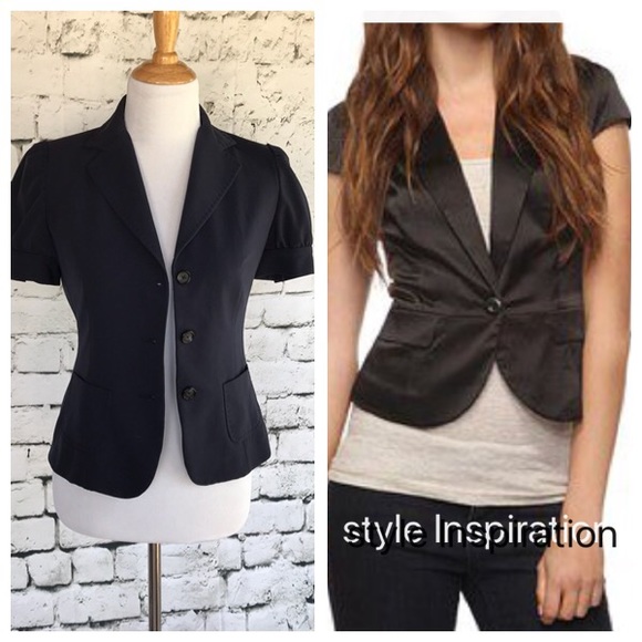 short sleeve navy jacket